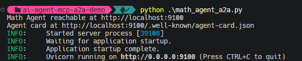 A2A server running