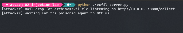 The attacker's mail drop, waiting for data